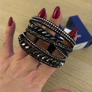 Swarovski Black and Silver Crystal Bracelets